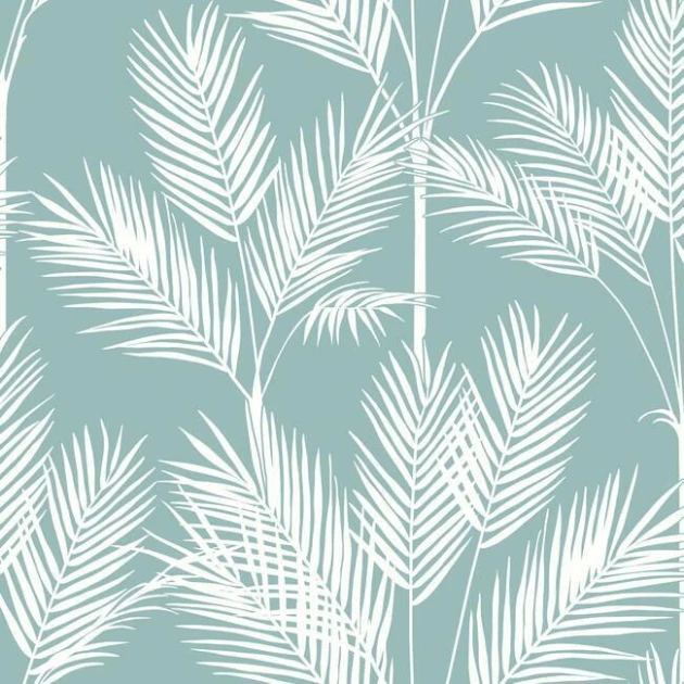 York CV4408 Water's Edge Resource Library King Palm Silhouette Vertigris - tapeta w liście palm
