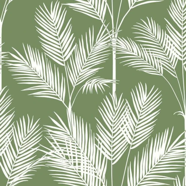 York CV4411 Water's Edge Resource Library King Palm Silhouette Fern - tapeta w liście palm