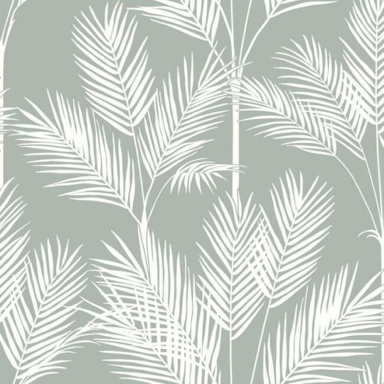 York CV4412 Water's Edge Resource Library King Palm Silhouette Fog - tapeta w liście palm