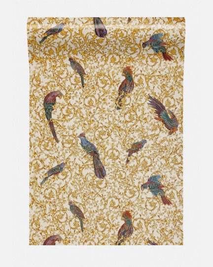 Versace WY37053-W2 Barocco Birds Gold - tapeta w egzotyczne ptaki w stylu barokowym
