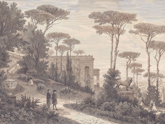 Wallcraft 920 32 2402 2024 Rosae - mural w krajobraz w stylu starych rycin