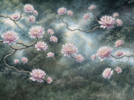 Wallcraft 955 31 2402 2024 Lumen - mural w kwiaty i motyw lasu