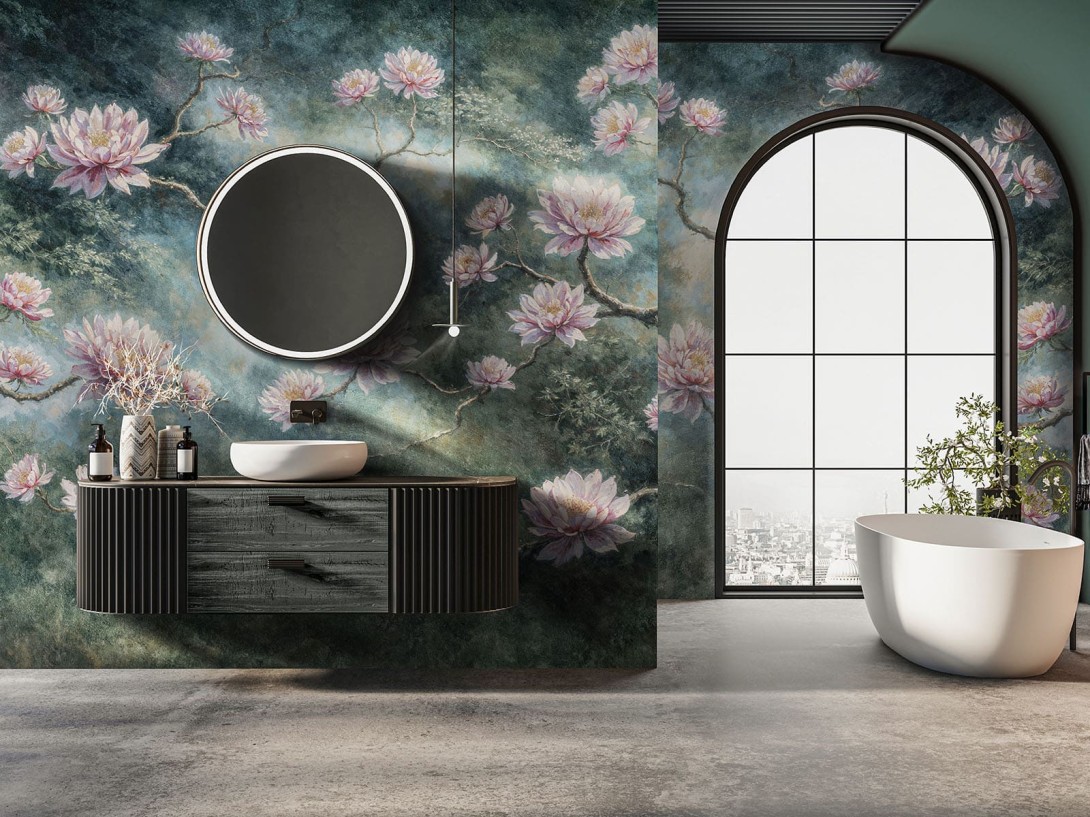 Wallcraft 955 32 2402 2024 Lumen - mural w kwiaty i motyw lasu