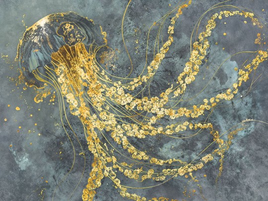 Wallcraft 1010 33 2402 2024 Albina - mural w złotą meduzę