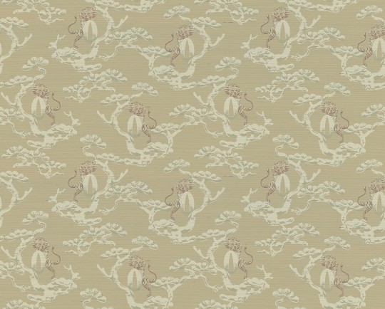 Armani Casa 9341 Graphic Elements 1 Sumatra - tapeta o wzorze japońskich drzew i tygrysów