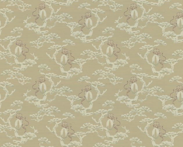 Armani Casa 9341 Graphic Elements 1 Sumatra - tapeta o wzorze japońskich drzew i tygrysów