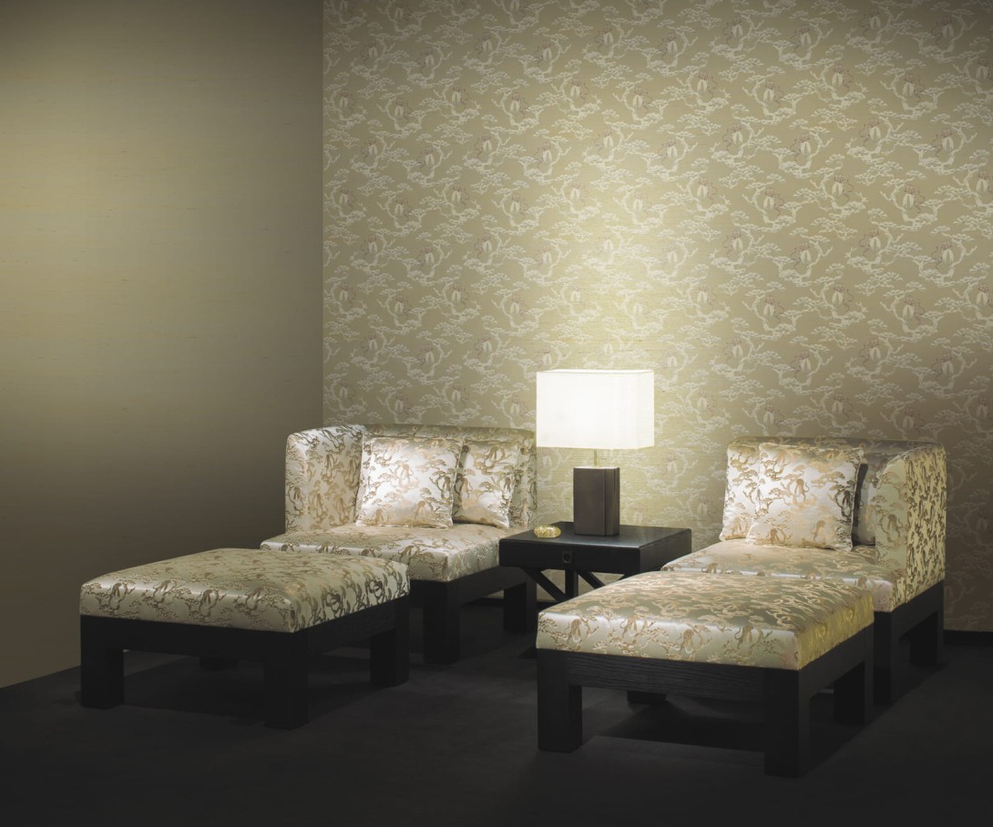 Armani Casa 9342 Graphic Elements 1 Sumatra - tapeta o wzorze japońskich drzew i tygrysów