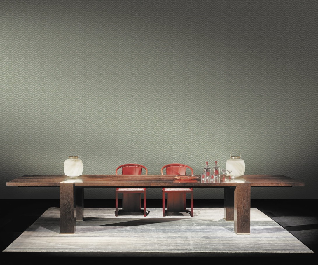 Armani Casa 9312 Graphic Elements 1 Niagara - tapeta w subtelną jodełkę z Fil Pose