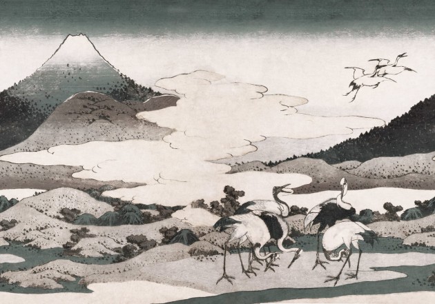 Rebel Walls R20534 First Rebels Umezawa Manor in Sagami Province Soft - mural w japoński krajobraz inspirowany dziełem Hokusai