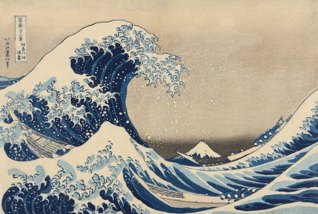 Rebel Walls R20541 First Rebels Under the Wave off Kanagawa by Hokusai - mural w obraz Wielka Fala w Kanagawie