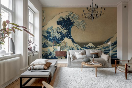 Rebel Walls R20541 First Rebels Under the Wave off Kanagawa by Hokusai - mural w obraz Wielka Fala w Kanagawie
