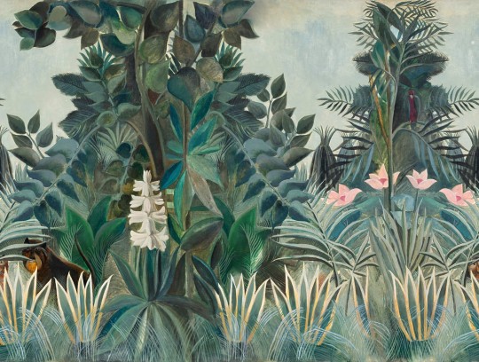 Rebel Walls R20575 First Rebels The Equatorial Jungle by Rousseau - mural w egzotyczne rośliny inspirowany dziełem Rousseau