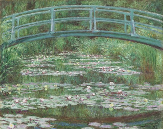 Rebel Walls R20567 First Rebels The Japanese Footbridge by Monet - mural w lilie wodne wzorowane na obrazach Claude’a Moneta