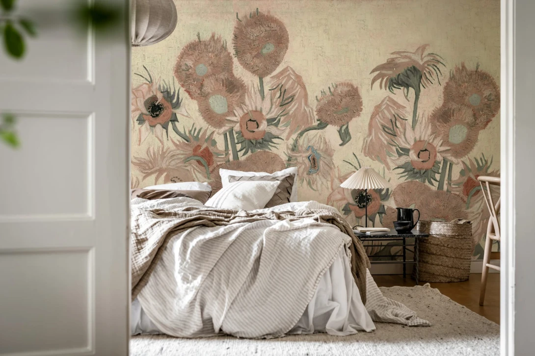 Rebel Walls R20559 First Rebels Sunflowers Repeatable Soft - mural w słoneczniki Vincenta van Gogha