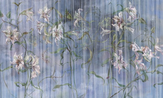 Wonderwall 35 0318 01 Lumina - mural w kwiaty i niebo