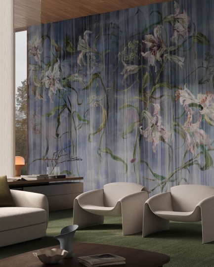 Wonderwall 35 0318 08 Lumina - mural w kwiaty i niebo