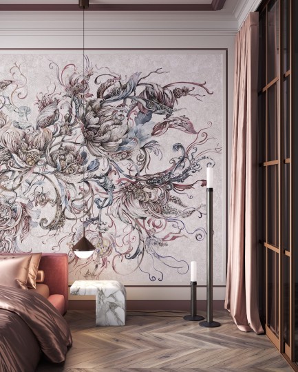 Wonderwall 35 0312 00 Spello - mural w kwiaty