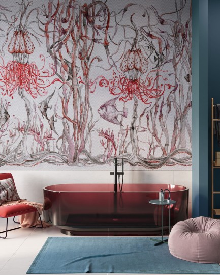 Wonderwall 35 0645 05 Reef - mural w wodne rośliny i ryby