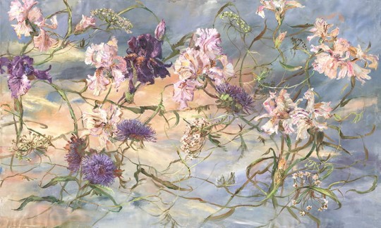 Wonderwall 35 0320 03 Clara - mural w kwiaty i niebo