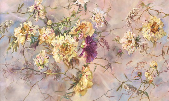 Wonderwall 35 0314 05 Charlotte - mural w kwiaty