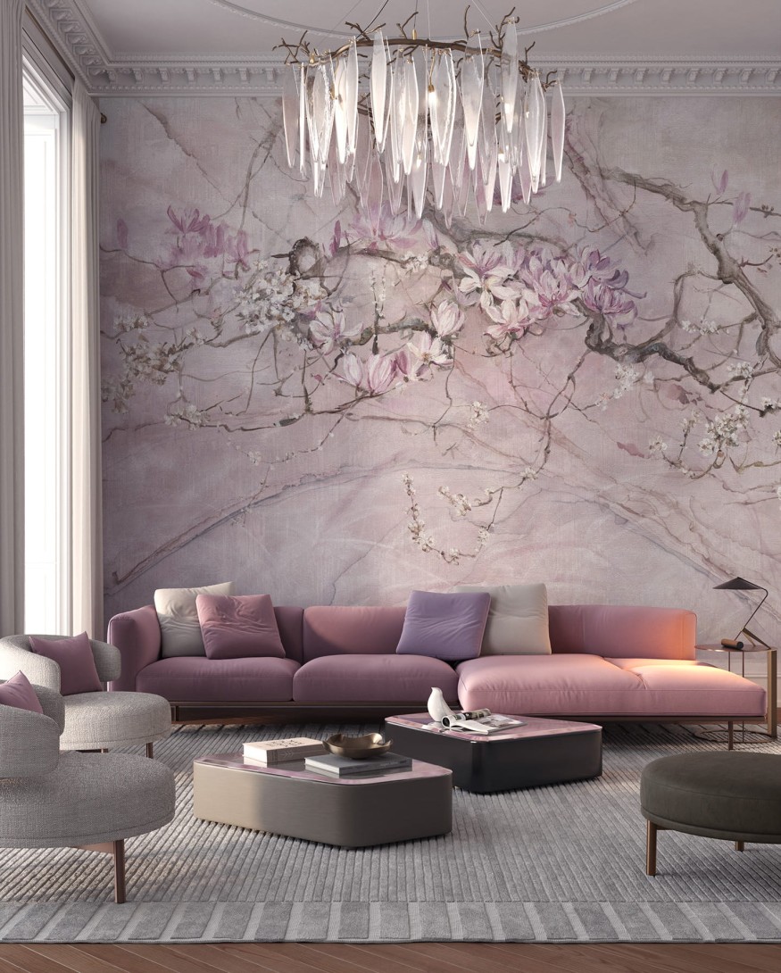 Wonderwall 35 0326 05 Belezza - mural w kwiaty