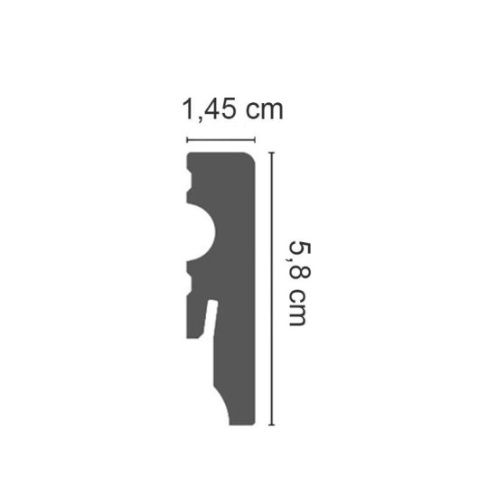 Listwa podłogowa Creativa LMDF-01M lakierowana biała półmat