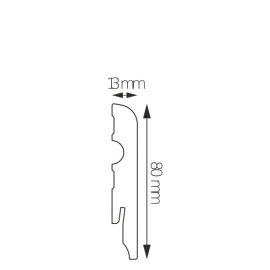 Listwa podłogowa Creativa LMDF-03M lakierowana biała półmat
