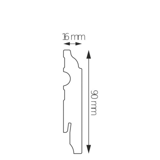 Listwa podłogowa Creativa LMDF-06M lakierowana biała półmat