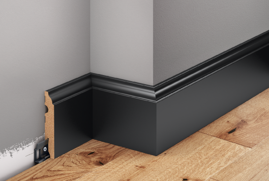 Listwa podłogowa Creativa LMDF-06MC lakierowana czarna półmat