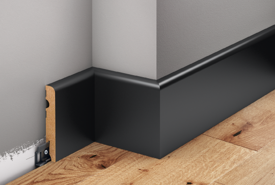 Listwa podłogowa Creativa LMDF-07MC lakierowana czarna półmat