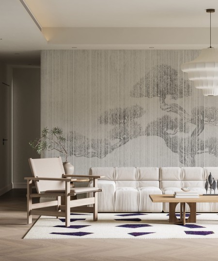 Wall & More 2406 22B Bonsai - mural w roślinny krajobraz