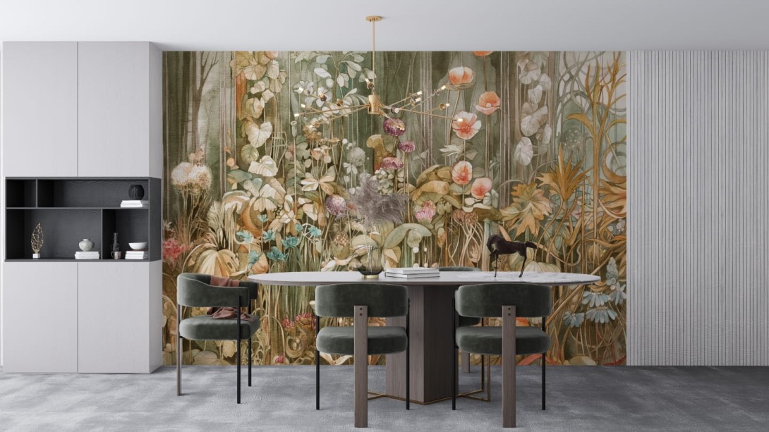 Wall & More 2426 16A Eden - mural w roślinny wzór