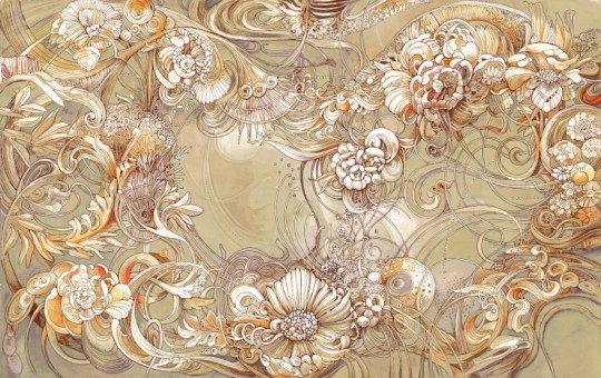Wall & More 2464 16A Rococo - mural w roślinny motyw