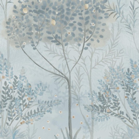 York MN1820 Mediterranean Orchard Blue/Grey - tapeta w śródziemnomorską roślinność