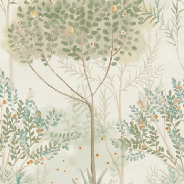 York MN1821 Mediterranean Orchard Beige - tapeta w śródziemnomorską roślinność