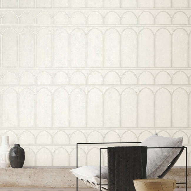 York MN1830 Mediterranean Arches White/Pearl - tapeta w łuki