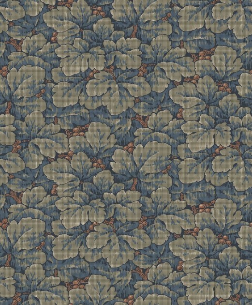 Boras Tapeter 4587 Icons Waldemar Blue - tapeta w liście