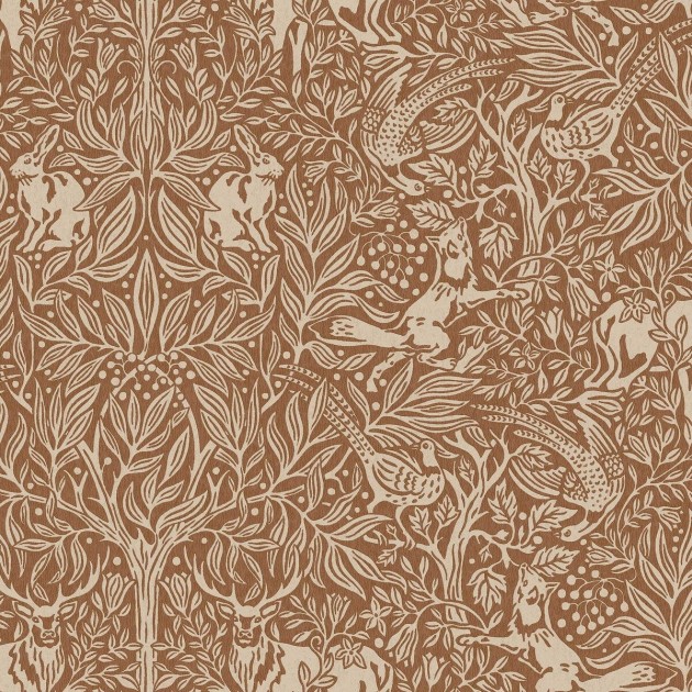 Boras Tapeter 2045 Icons Under the Elder Tree Brown - tapeta w leśne zwierzątka