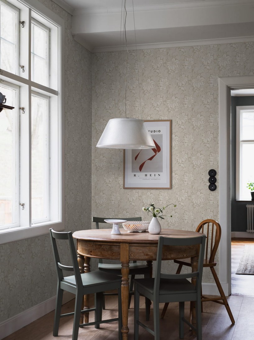 Boras Tapeter 2011 Icons Acanthus Beige - tapeta botaniczna