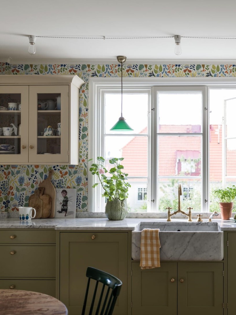 Boras Tapeter 1978 Icons Stig Lindberg Herbarium Multi - tapeta w kwiaty