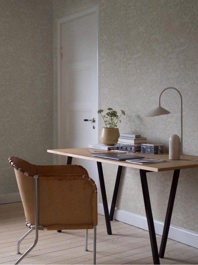 Boras Tapeter 1981 Icons Stig Lindberg Grazia Gray - tapeta w kwiaty