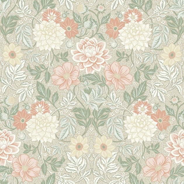 Boras Tapeter 7665 Icons Dahlia Garden Multi - tapeta w kwiaty dalii