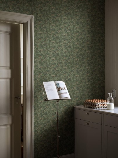 Boras Tapeter 4544 Icons Waldemar Green - tapeta w liście