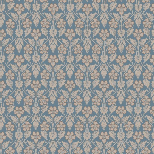 Boras Tapeter 4535 Icons Nora Blue - tapeta w kwiaty w angielskim stylu
