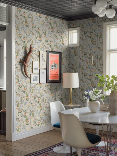 Boras Tapeter 1450 Icons Hanna Werning Hoppmosse - tapeta w geometryczne liście