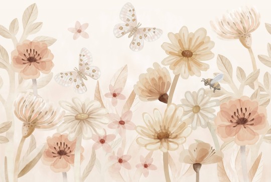 Pastelowelove Kwiaty Duże - mural dziecięcy w kwiaty