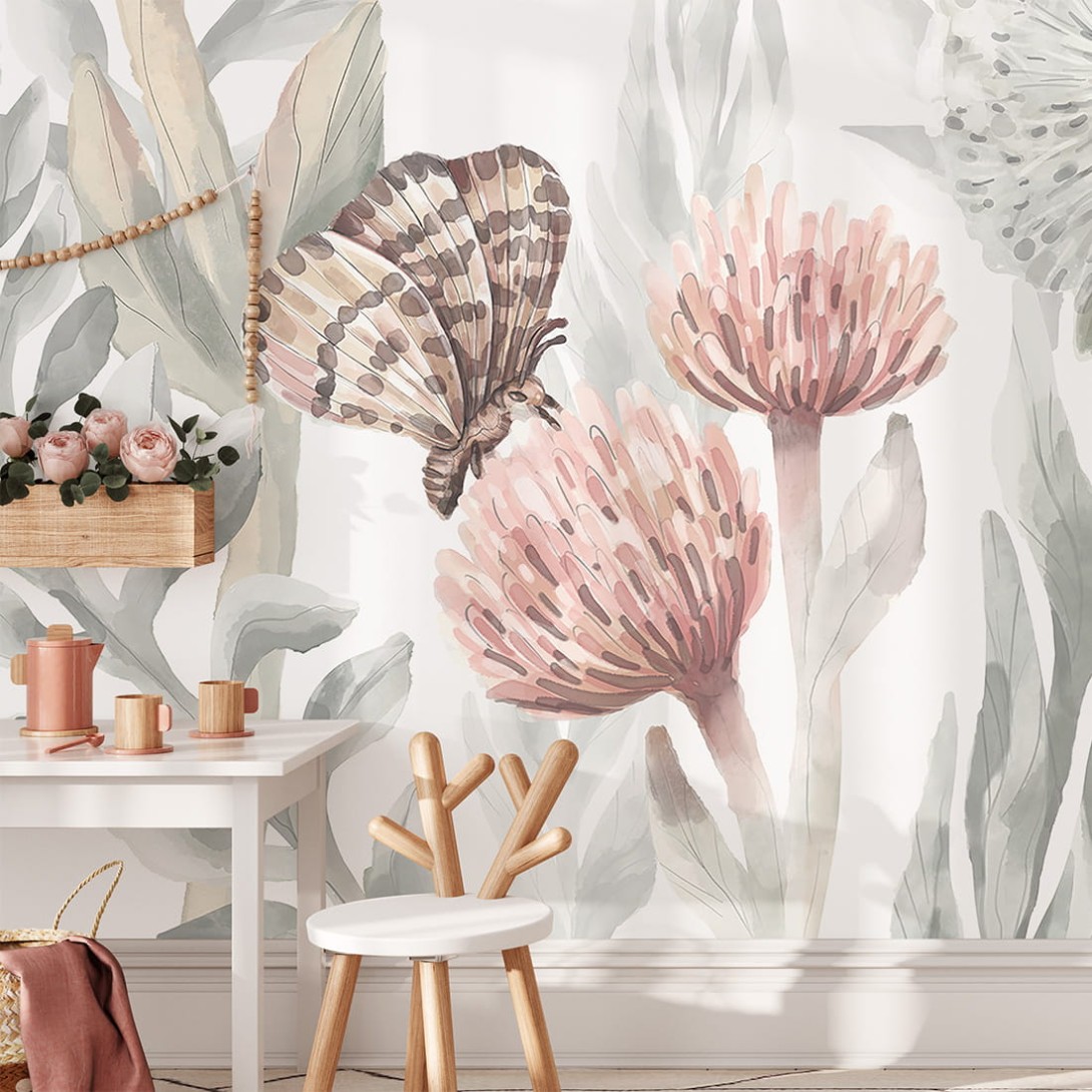 Pastelowelove Polne Kwiaty Duże - mural dziecięcy w kwiaty