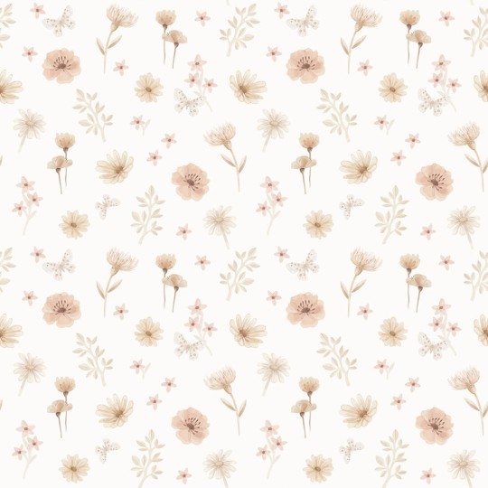 Pastelowelove Kwiaty Łąka Mini - tapeta dziecięca w kwiaty