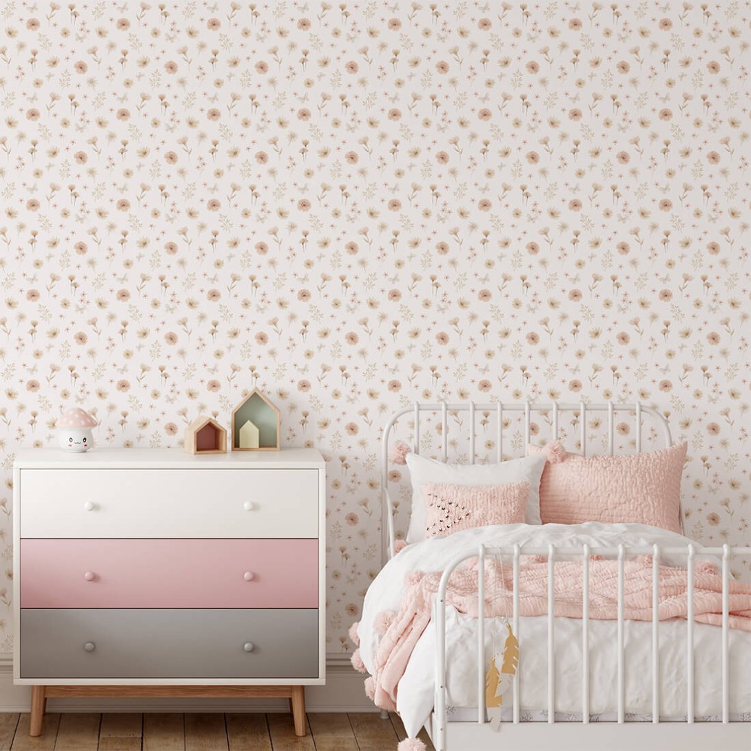 Pastelowelove Kwiaty Łąka Mini - tapeta dziecięca w kwiaty