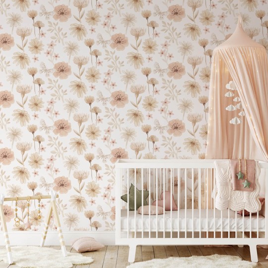 Pastelowelove Kwiaty Łąka - tapeta dziecięca w kwiaty